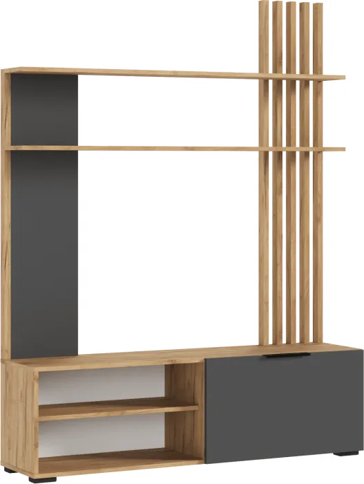 Гостиная, Крафт белый/Графит