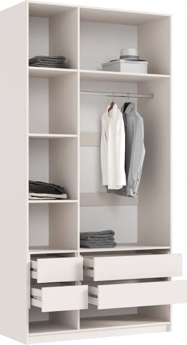 Марвэл Шкаф 3-х створчатый 1200, с доп.ящиками Кашемир, Кашемир