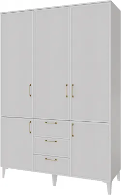 Толедо Шкаф 3-х створчатый с ящиками ТШ-24 белый