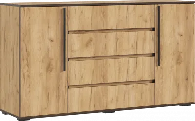 Норд Комод 2 двери 4 ящика (1600), Дуб крафт