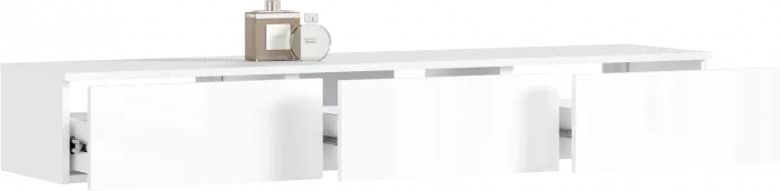 Норд Модульная Гостиная, вариант №2, Белый глянец/Белый