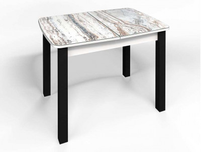 Стол СМ-2 Флорида ноги окрас квадратный белый/черный