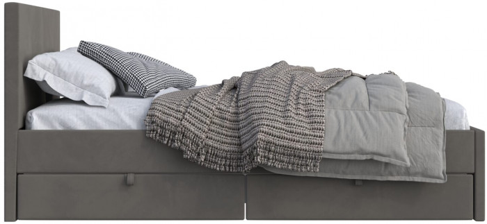 Кровать Тэя (кровать 160 + 2 ящ.), Микровелюр Zeekr-55