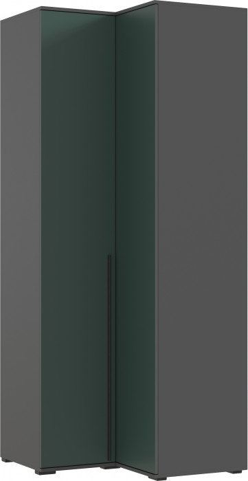 Норд Шкафы угловая композиция, Графит/Изумрудный