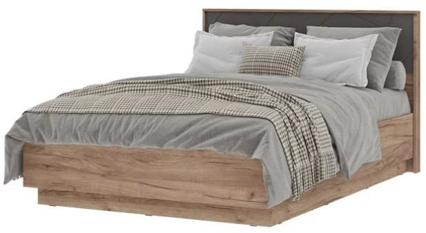 ОРЕГОН КР 01 1.4х2.0 (1474х990х2070) Фасад МДФ АСФАЛЬТ СУПЕРМАТ,ДУБ КРАФТ ТАБАЧНЫЙ/Корпус ДУБ КРАФТ ТАБАЧНЫЙ