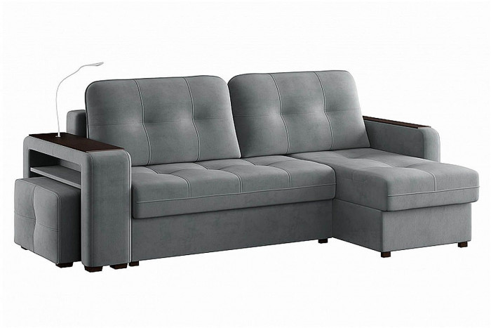 Диван угловой Smart 4 Б4-2Т-1Пф-Б3 Велюр Вивальди 8