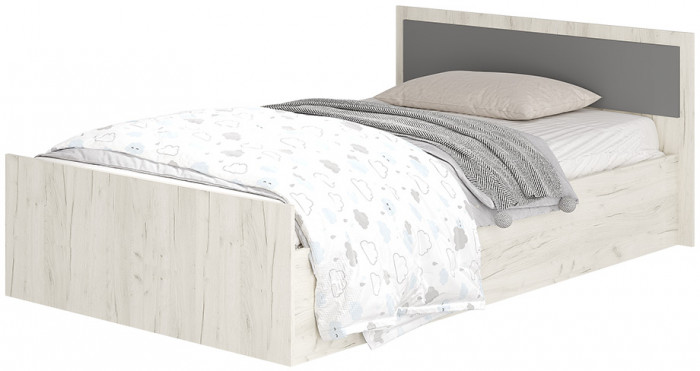 Кровать с реечным настилом Фиеста ЛИТ 120х200, Дуб крафт белый