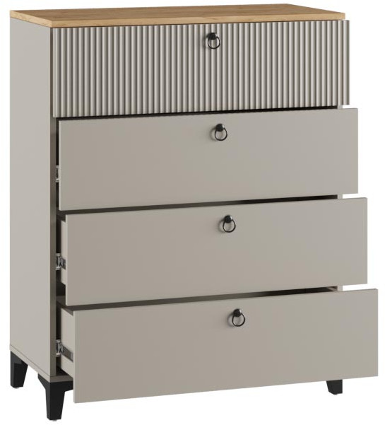 Комод Ника 4Я, Бежевый;Кашемир