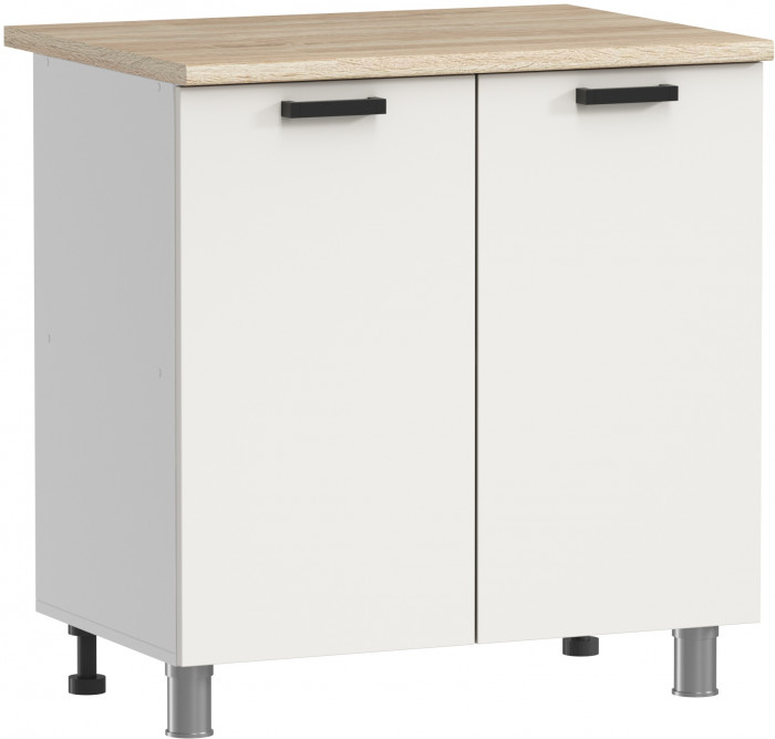 МК Аленушка Н 800 Лаванда Молочный, скоба черный (со столешницей)