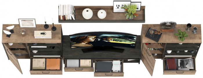 Трувор Гостиная 049, дуб гранж песочный/интра