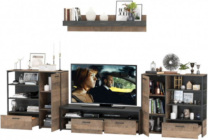 Трувор Гостиная 049, дуб гранж песочный/интра