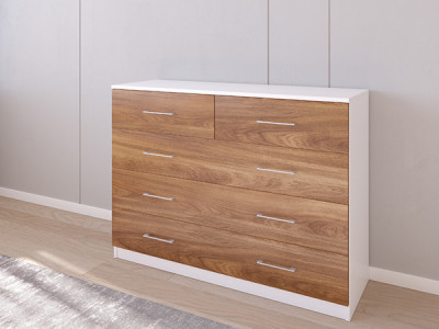 Комод 04/23 120х40х90 Белый/Кастелло Бренди