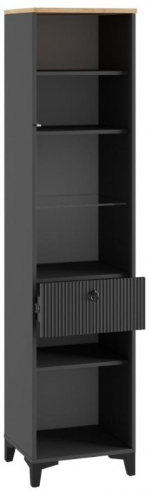 Шкаф со стеклом Ника 400, Эйхория, Графит