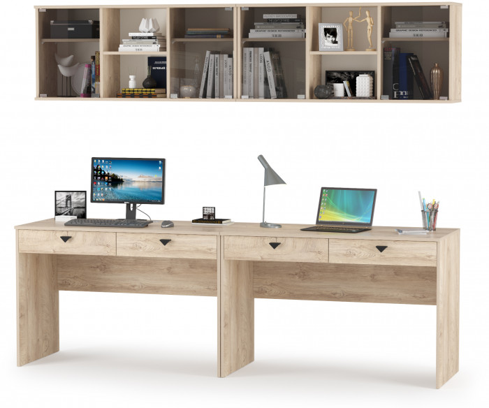 КР100 Бостон № 13, цвет дуб эндгрейн элегантный, 12.69+10.51+12.69+10.51, ШхГхВ 230,4х57,2х180 см.