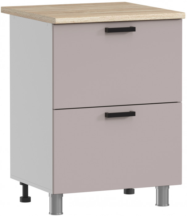 МК Аленушка Н2Я 600 Лаванда Кашемир, скоба черный (со столешницей)