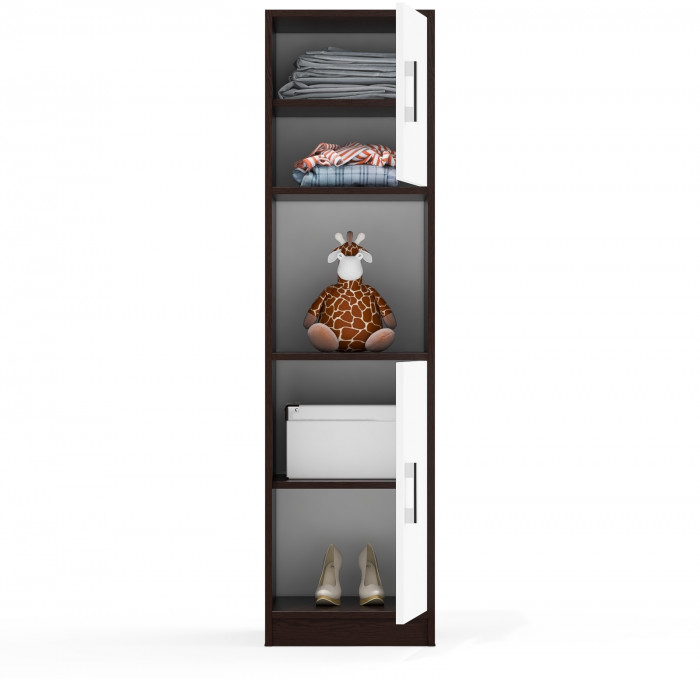 Пенал С-МД-СК9П к компьютерному столу С-МД-СК9, цвет венге/белый шагрень, ШхГхВ 43х45х160 см., универсальная сборка