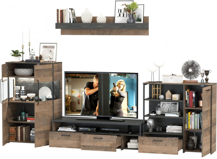 Трувор Гостиная 053, дуб гранж песочный/интра