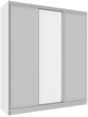 Шкаф-купе трехдверный с зеркалом 2000 Домашний Белый