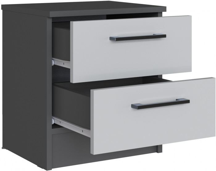 Тумба прикроватная Вегас, Графит серый/Крафт серый