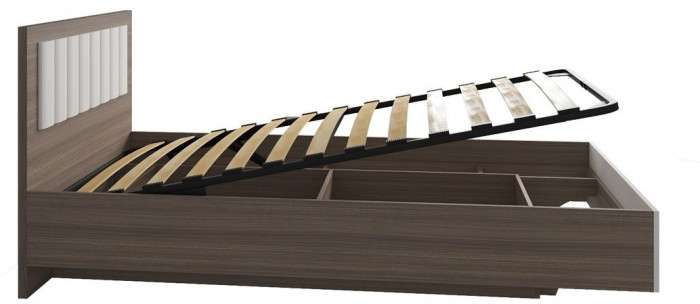 МС Роза Кровать 90, Орех Франклин карамель/Графит скин