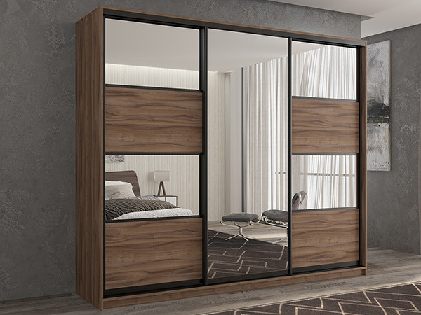 Шкаф-купе Кааппи 5 Орех Тьеполло 240х45х230 см