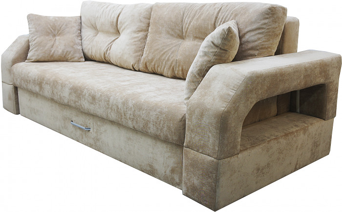 Диван-кровать Манчестер, еврокнижка, велюр, 150х195, бежевый