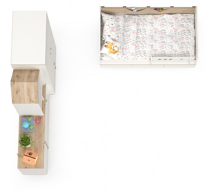 Эйп Детская № 1, белый/дуб белый