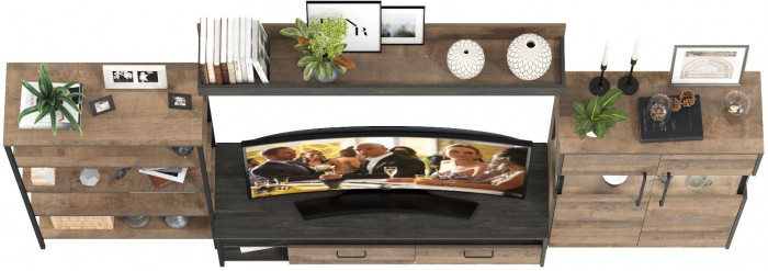 Трувор Гостиная 055, дуб гранж песочный/интра