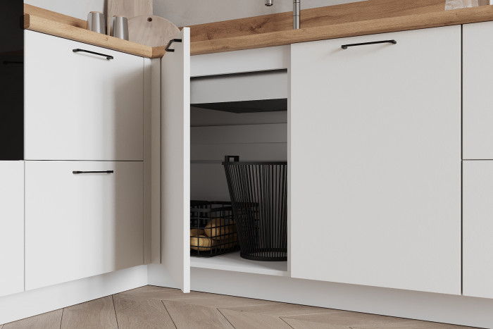 КГ Угловой 1500х2400 (без пм) , Белый софт матовый  Арника РМ в.3