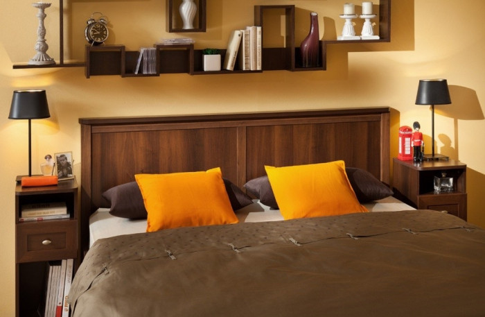 Кровать c ортопедическим основанием (дерево) Sherlock 41 180х200, орех