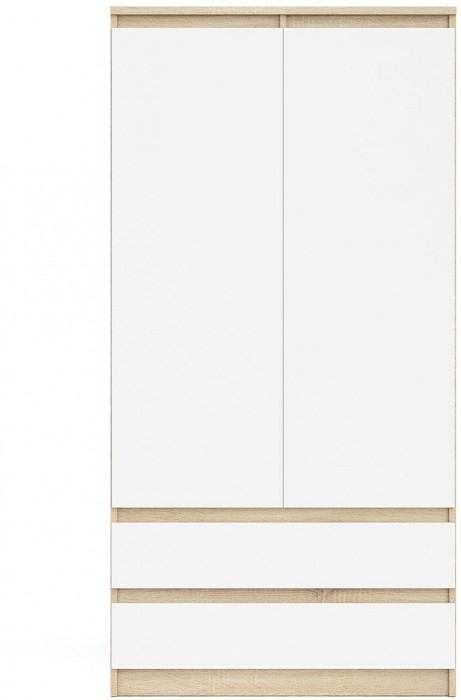 Мори Шкаф МШ900.1, цвет дуб сонома/белый, ШхГхВ 90,4х50,4х179,6 см.