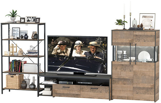 Трувор Гостиная 056, дуб гранж песочный/интра