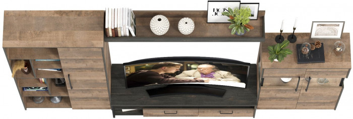 Трувор Гостиная 061, дуб гранж песочный/интра