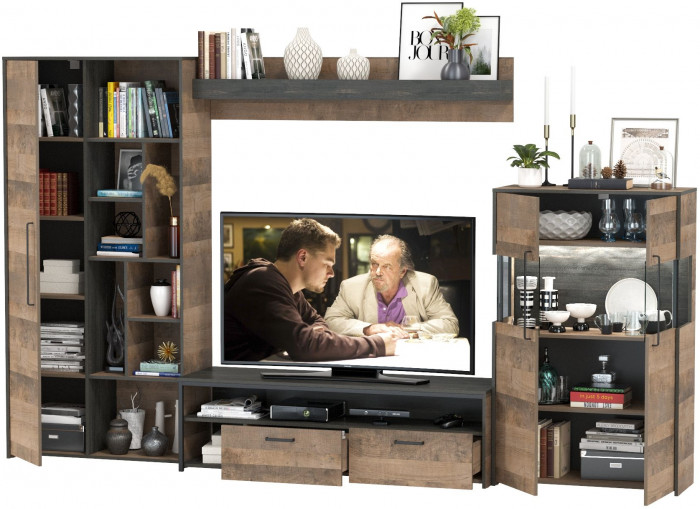 Трувор Гостиная 061, дуб гранж песочный/интра