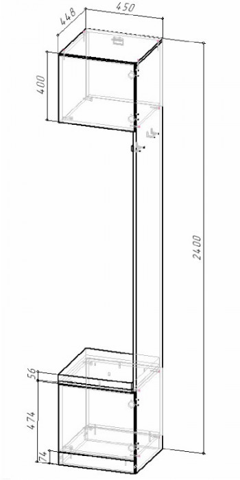 Модульная прихожая Кантри, композиция 3