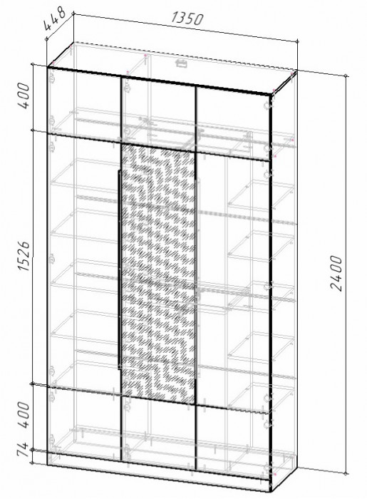 Модульная прихожая Кантри, композиция 3