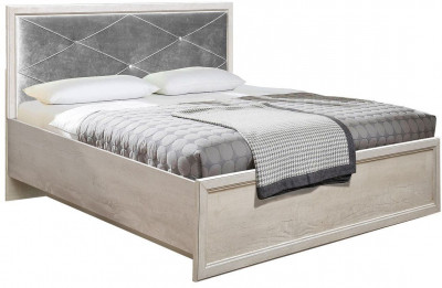 Кровать Сохо 32.26-01 (1400)с под. мех. бетон белый/бетон патина