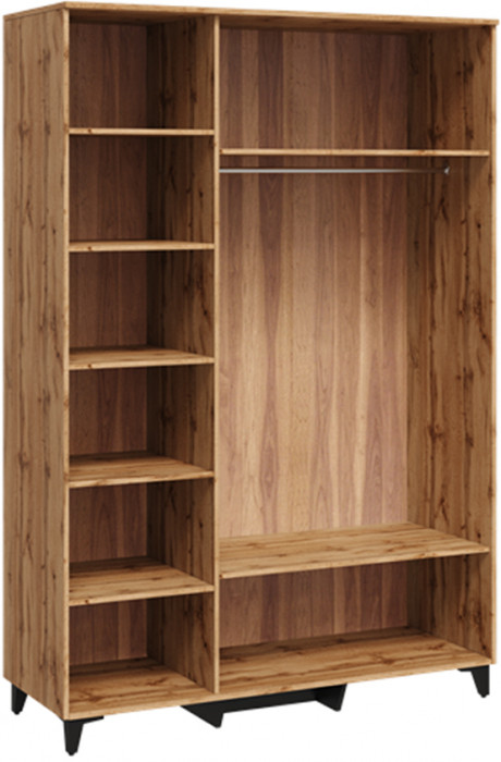 Шкаф 3-х дверный Белла, Дуб вотан, Тальк