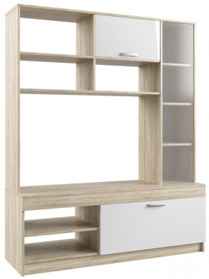 МС Софи Гостиная №1 Сонома/Белый СЦС 1400.1, Сонома/Белый