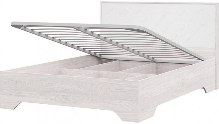 Кровать с подъемником Сальма КР 026 (1682х970х2136) анкор/белый глянец