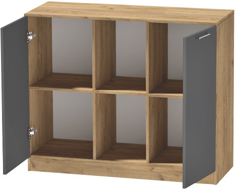 Комод №4 "Иннэс-7", Крафт золотой/Графит