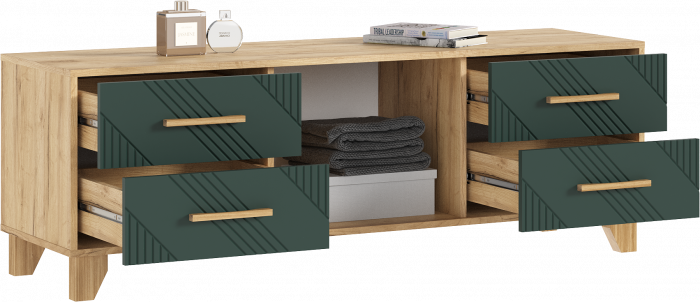 Ирис Тумба ТВ 1500, Браш Мени Грин/Дуб Крафт