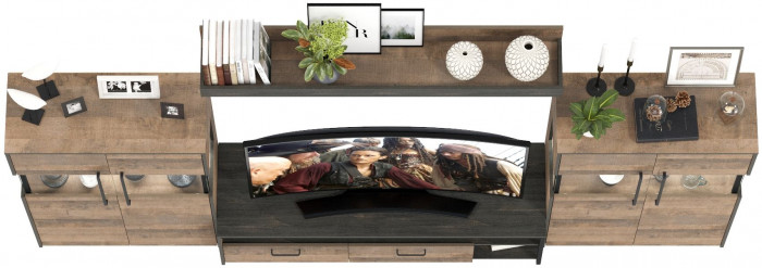 Трувор Гостиная 067, дуб гранж песочный/интра