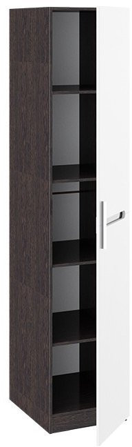 Фьюжн ТД-260.07.01 Шкаф для белья (Белый глянец, Венге Линум)