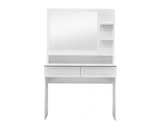 Стол с двумя ящиками и надстройкой Монако МН-18 + МН-18А белое дерево