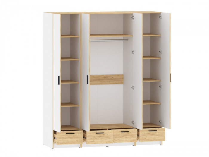 Спальня Оттавия 4 Белый / Дуб золотой