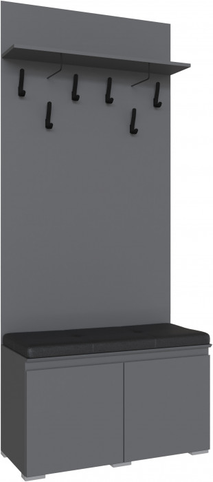 Модульная прихожая Плейона, набор 1, Графит серый