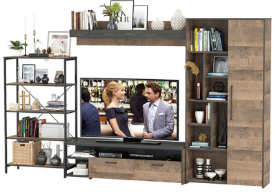 Трувор Гостиная 069, дуб гранж песочный/интра