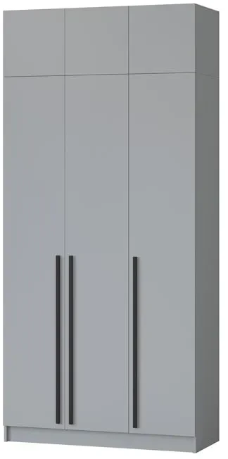 Шкаф Бастион 1500 №2 с антресолью, Серая гавань