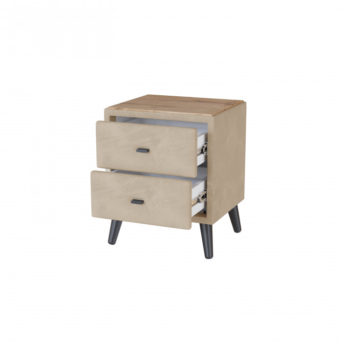 Тумба прикроватная интерьерная Пай бежевый/мдф дуб канадский